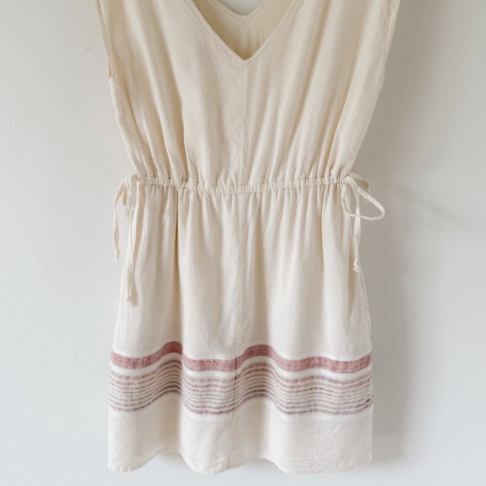 NWOT Universal Thread Cream and Pale Pink Detail Relaxed Fit Sundress Size Large - Picture 5 of 7